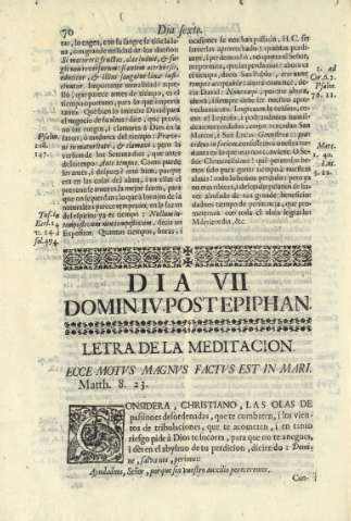 Dia VII. Domin. IV post epiphan