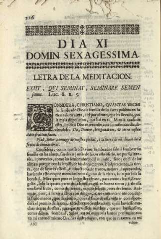 Dia XI. Domin. sexagessima
