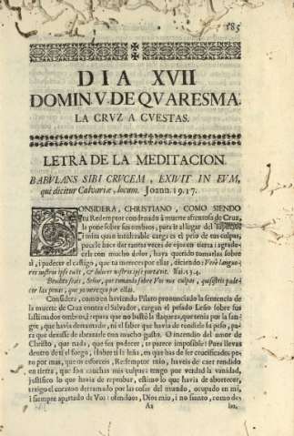 Dia XVII. Domin. V de quaresma. La cruz a cuestas
