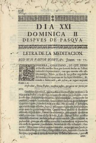 Dia XXI. Dominica II despues de Pasqua
