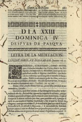 Dia XXIII. Dominica IV despues de Pascua