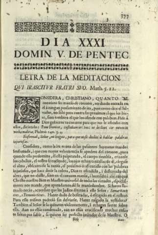 Dia XXXI. Domin V de Pentec.