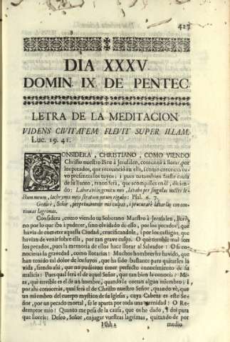 Dia XXXV. Domin IX de Pentec.
