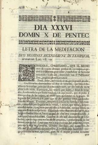 Dia XXXVI. Domin X de Pentec.