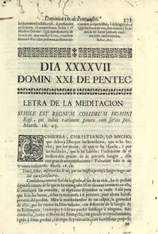 Dia XXXXVII. Domin. XXI de Pentec