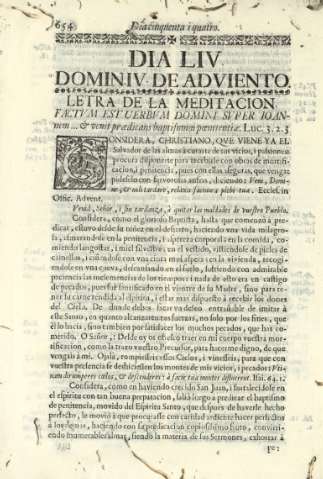 Dia LIV. Dominiv de adviento