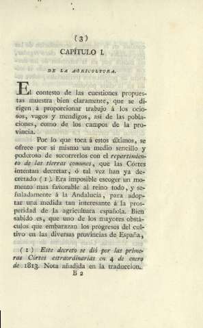 Capítulo I. De la agricultura