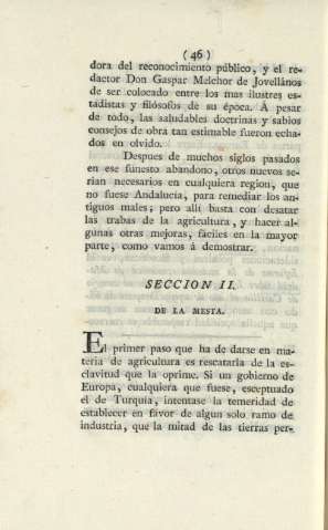 Seccion II. De la mesta