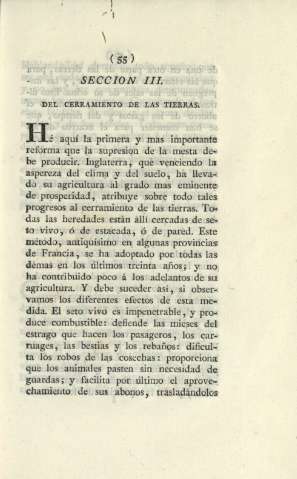 Seccion III. Del cerramiento de las tierras