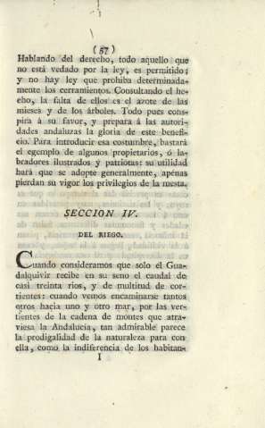 Seccion IV. Del riego