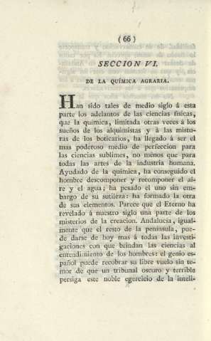 Seccion VI. De la química agraria