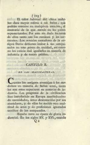 Capítulo II. De las manufacturas