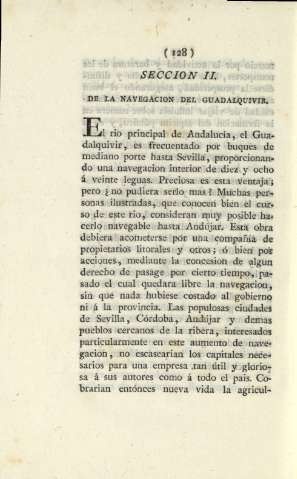 Seccion II. De la navegacion del Guadalquivir