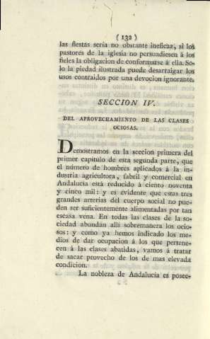 Seccion IV. Del aprovechamiento de las clases ociosas