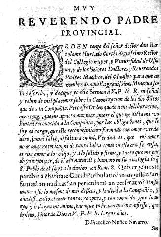 Muy Reverendo padre provincial