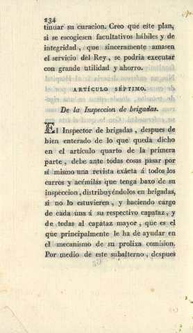Artículo séptimo. De la inspeccion de brigadas