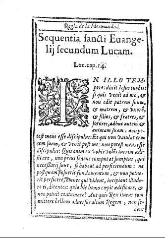 Sequentia sancti evangelij secundum Lucam