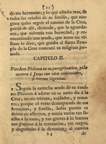 Capitulo II. Pierdese Philotea en su peregrinacion, pide socorro á Jesus con vivo sentimiento, y tiernas lágrimas