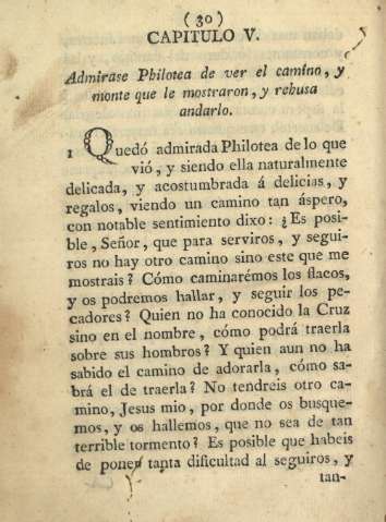 Capitulo V. Admirase Philotea de ver el camino, y monte que le mostraron, y rehusa andarlo