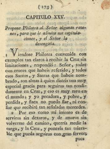 Capitulo XXV. Propone Philotea al Señor algunas razonez, para que le admita sus capitulaciones, y el señor la desengaña
