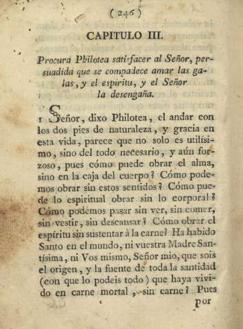 Capitulo III. Procura Philotea satisfacer al Señor, persuadida que se compadece amar las galas ...