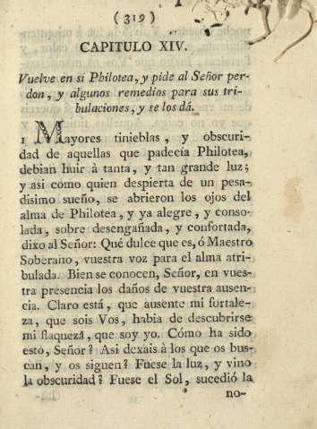 Capitulo XIV. Vuelve en sí Philotea, y pide al Señor perdon, y algunos remedios para sus tribulaciones, y se los dá