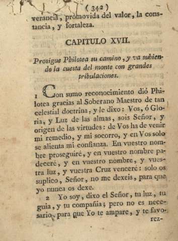 Capitulo XVII. Prosigue Philotea su camino, y va subiendo la cuesta del monte con grandes tribulaciones