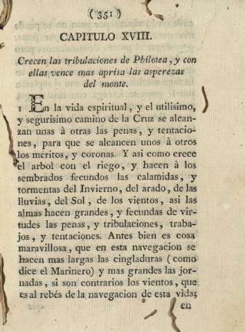 Capitulo XVIII. Crecen las tribulaciones de Philotea, y con ellas vence mas aprisa las asperezas del monte