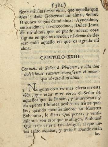 Capitulo XXIII. Consuela el Señora á Philotea, y ella con dulcisimas razonez manifiesta el amor que abrasa á su alma