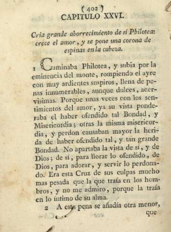 Capítulo XXVI. Cria grandee aborrecimiento de sí Philotea: crece el amor, y se pone una corona de espinas en la cabeza
