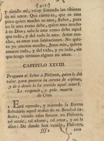 Capitulo XXVIII. Pregunta el señor á Philotea, quin le dió valor para ponerse la corona de espinas ...