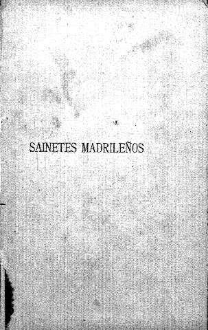 Sainetes madrileños