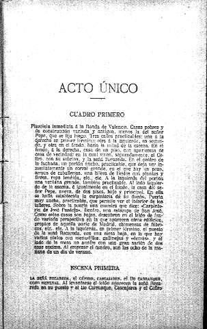 Acto único. Cuadro primero