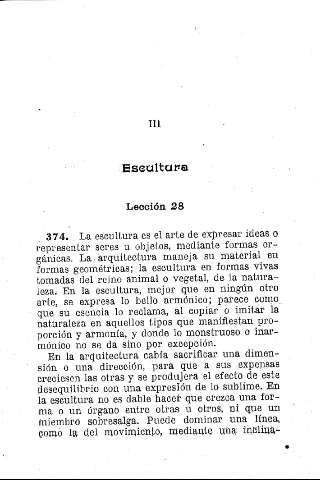 III. Escultura