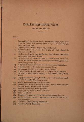 Erratas más importantes que se han notado