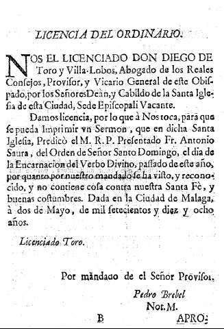 Licencia del ordinario