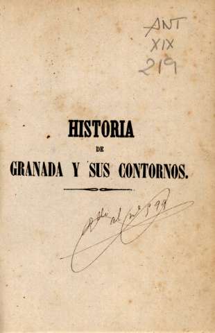 Historia de Granada y sus contornos