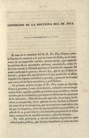 Esposicion de la doctrina del Sr. Pita