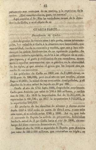 Cuarta parte. Decadencia de Cádiz