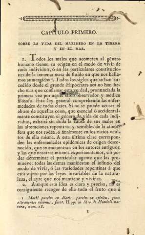 Capítulo primero. Sobre la vida del marinero en la tierra y en el mar
