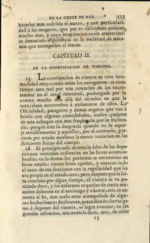 Capítulo II. De la constipacion de vientre