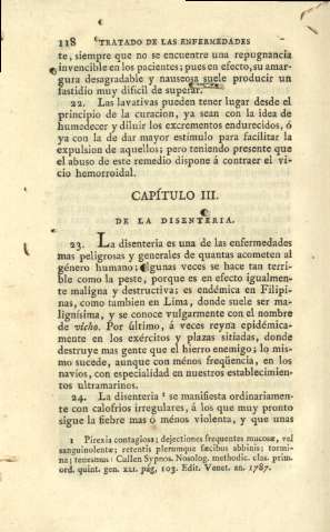 Capítulo III. De la disentería
