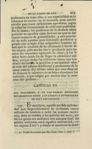 Capítulo VI. Del escorbuto, y de las varias opiniones establecidas sobre las causas y naturaleza de esta enfermedad