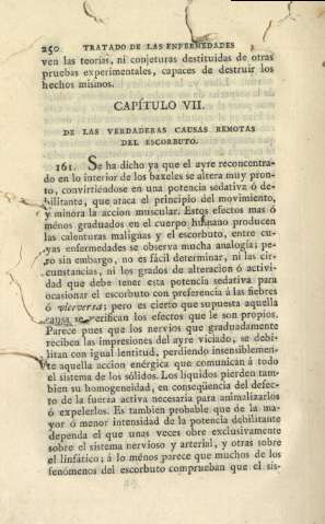 Capítulo VII. De las verdaderas causas remotas del escorbuto