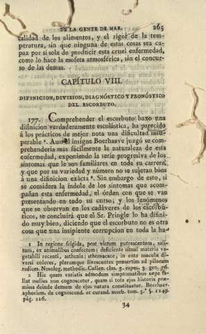 Capítulo VIII. Difinicion, division, diagnóstico y pronóstico del escorbuto