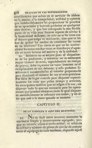 Capítulo II. De la limpieza y aseo del marinero