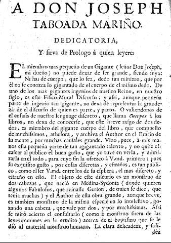 A Don Joseph Taboada Mariño