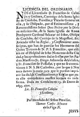 Licencia del ordinario