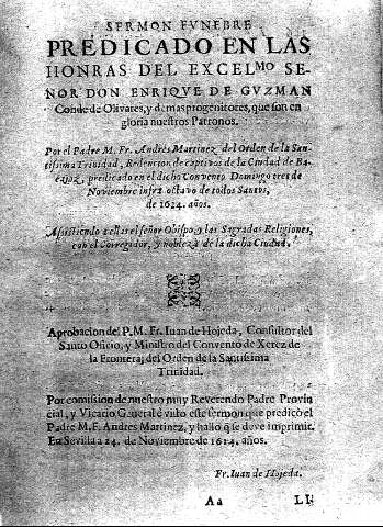 Sermon funebre predicado en las honras del excelmo. señor Don Enrique de Guzman ... Por Andrés Martínez ...