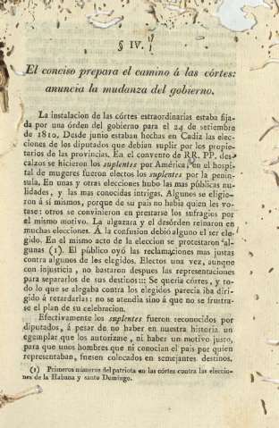 Ss. IV. El conciso prepara el camino á las córtes ...